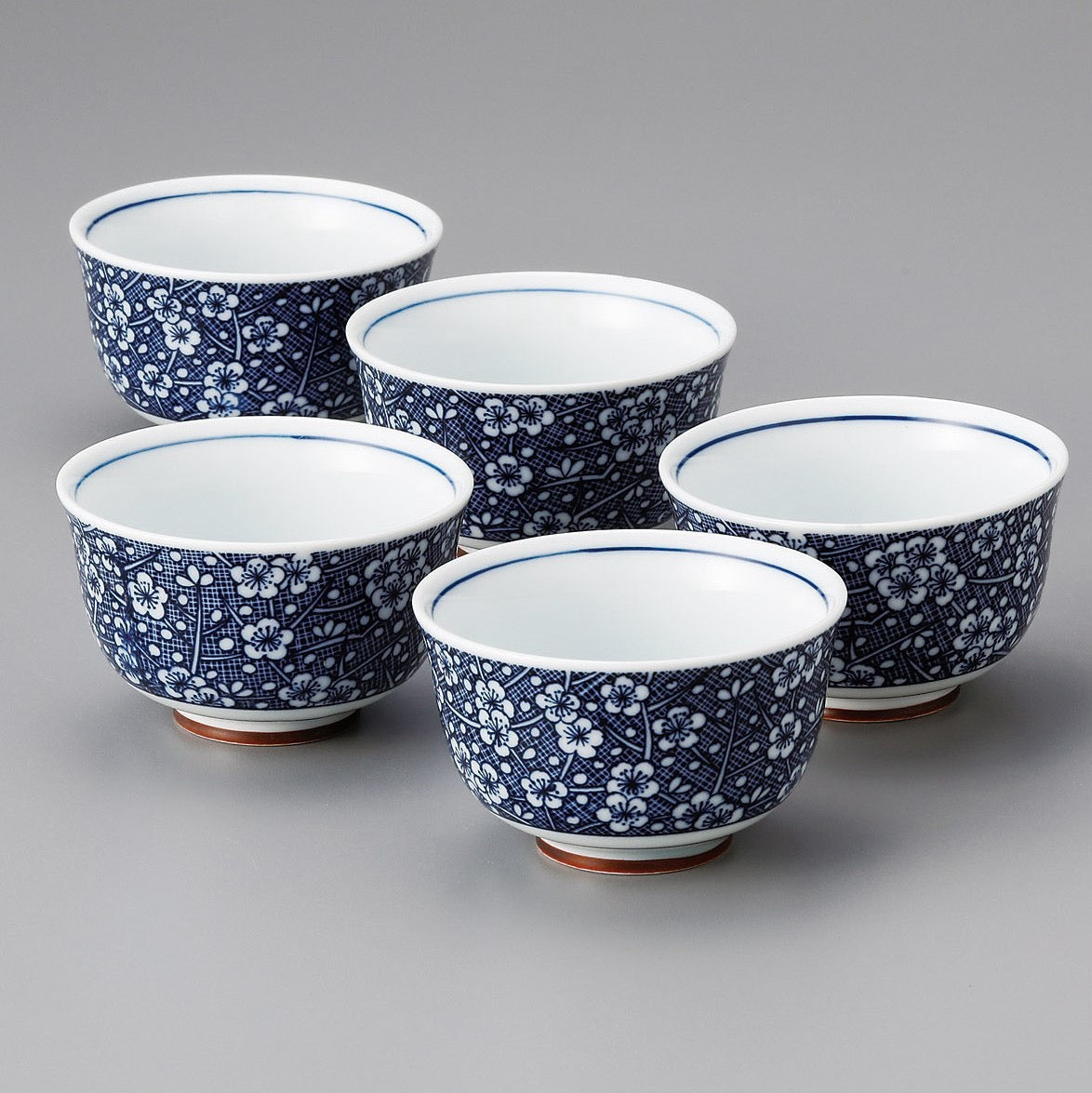 Japanese Sakura Yunomi - Set of Five