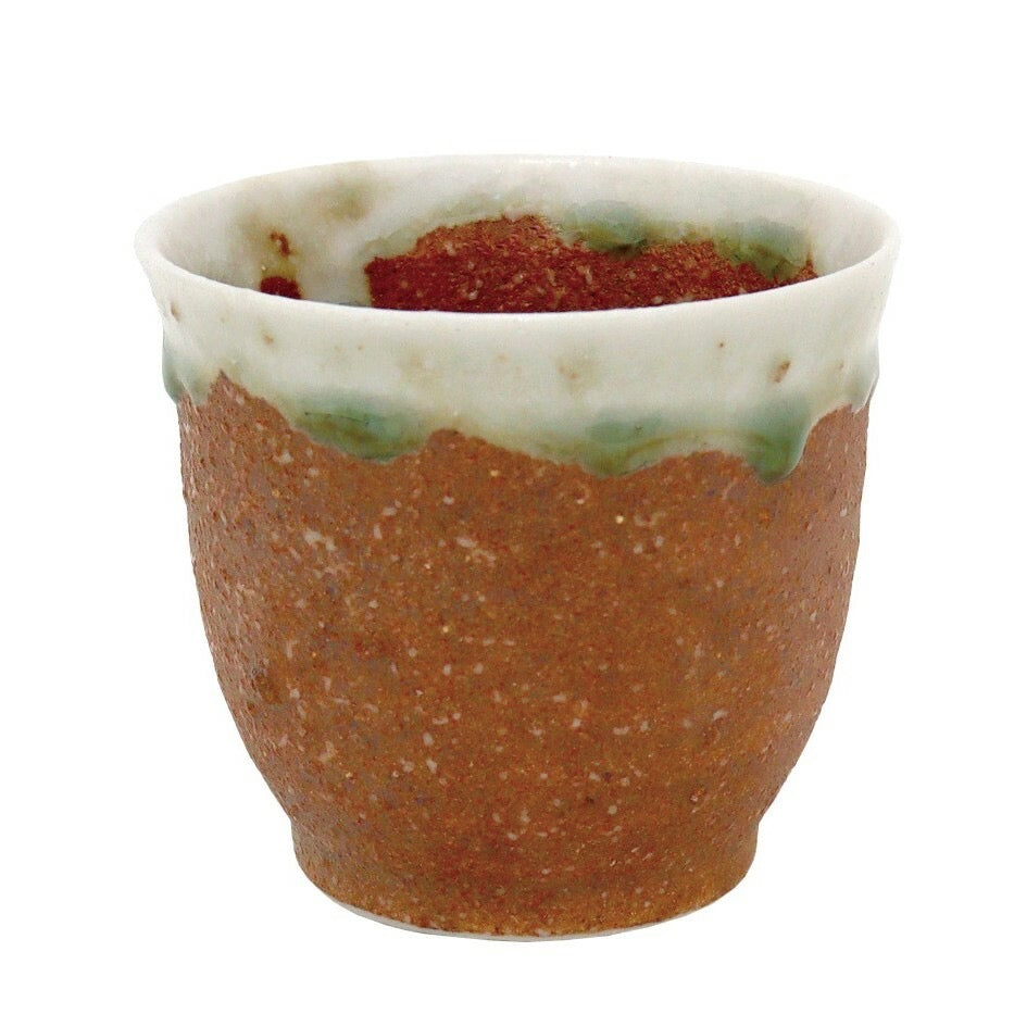 Bifu Sand Brown Mino-yaki Yunomi - Japanese Teacup