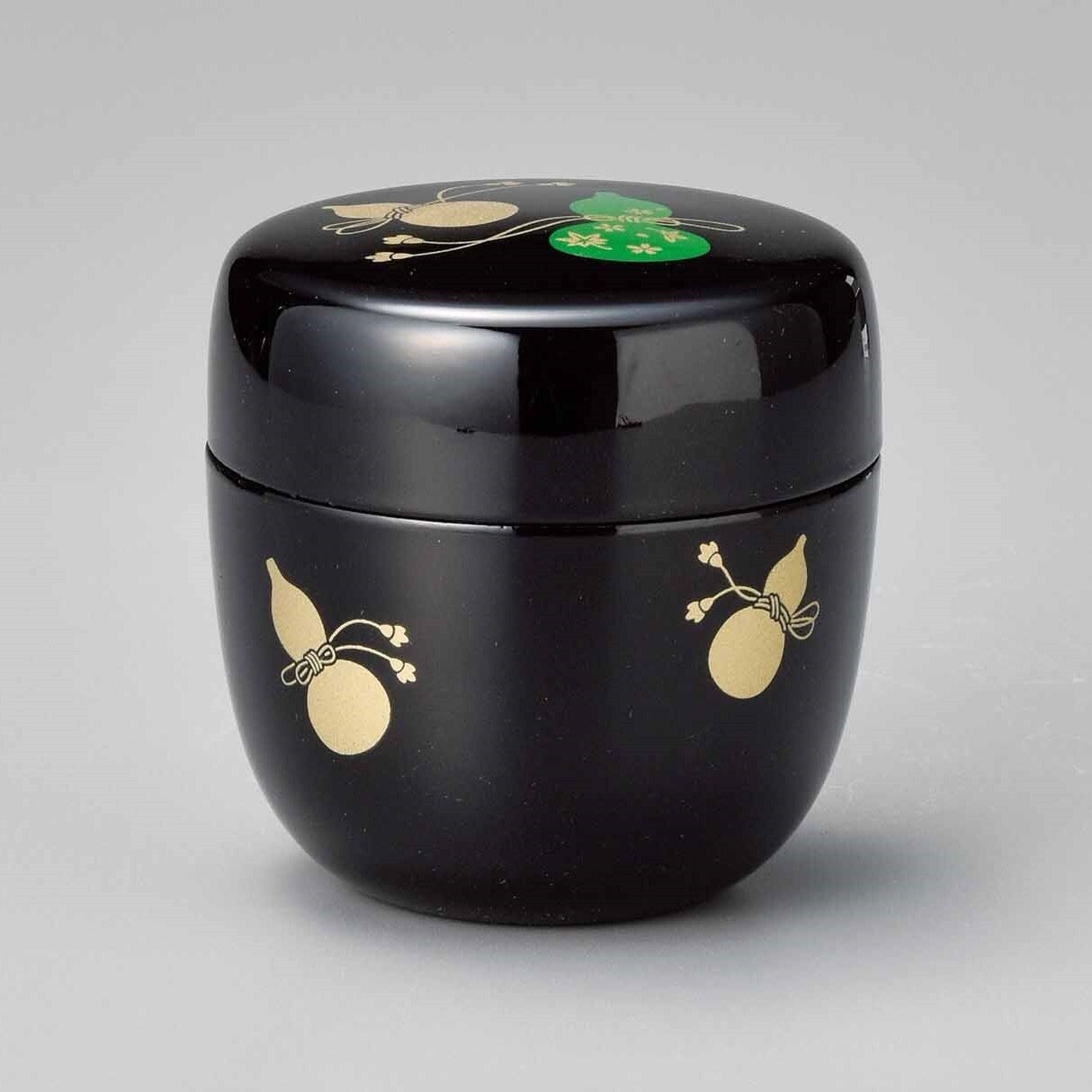 Kuro Black Hishaku Matcha Canister - Japanese Matcha Natsume